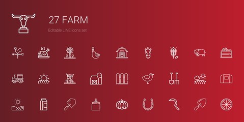 Canvas Print - farm icons set