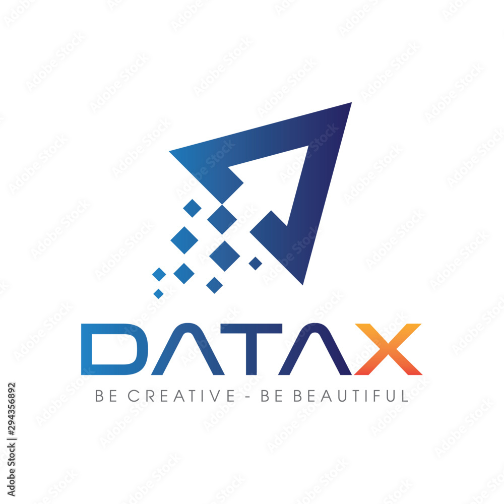 Arrow, Next Data Tech Logo Stock Vector | Adobe Stock
