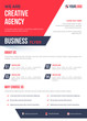 Business flyer layout or creative agency presentation template design.