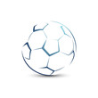 Stylized football ball on a white background sport vector illustration