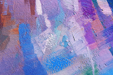 Wall Mural - abstract oil paint texture on canvas, background