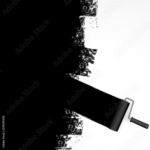 Cuadros en Lienzo paint roller concept with marking