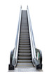 escalator on isolated white ground