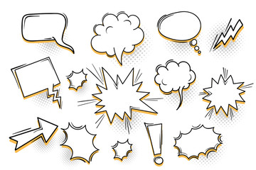 Wall Mural - speech bubble for comic text isolated background