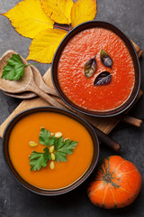 Canvas Print - Tomato and pumpkin soup