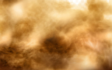 Wall Mural - desert sandstorm, brown dusty cloud or dry sand flying with gust of wind, big explosion realistic te