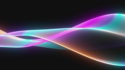 Wall Mural - looped animation. abstract colorful wavy background in bright rainbow colors. modern colorful wallpa