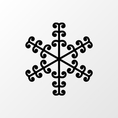 Wall Mural - Vector snowflake, christmas, snow icon