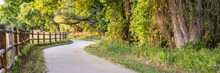 Bike Trail In Early Fall Scenery