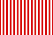 Vector seamless vertical stripes pattern, red and white. Simple background
