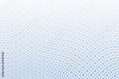 Blue and white pattern. Wavy movement illusion.