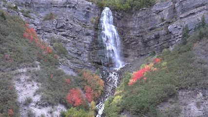 Canvas Print - Scenic Bridal Veil Falls Provo Utah in Autumn