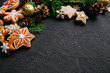 © Vadym - Christmas background with gingerbread cookies