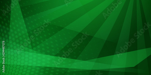 Abstract background of dots and intersecting lines in green colors