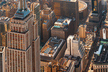 Aerial View Of The Skyscrapers Of Midtown Manhattan New York City