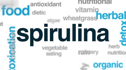 Canvas Print - Spirulina animated word cloud. Kinetic typography.