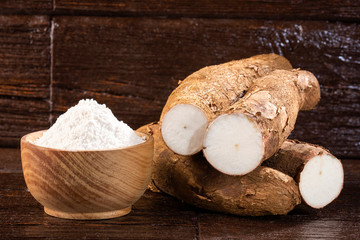 Canvas Print - Manihot esculenta (cassava, yuca, manioc, mandioca, Brazilian arrowroot)