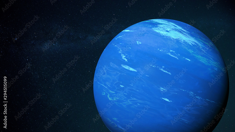 planet Neptune, the farthest known planet in the Solar System - obrazy, fototapety, plakaty 