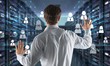 © BillionPhotos.com - Businessman and internet and virtual reality concept - businessman pressing button on virtual screens