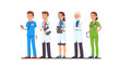 © iconicbestiary - Full length man and woman doctors wearing uniform