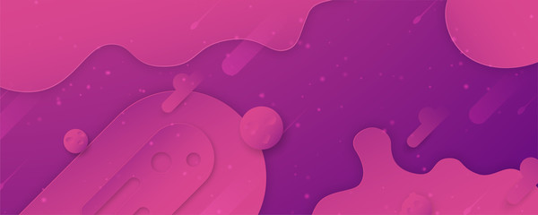 Wall Mural - Modern abstract gradient background in liquid and fluid style. Trend creation of the world. 3D illustration template design in concept of space in the galaxy of the universe.