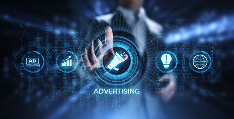 Advertising Marketing Sales Growth Business concept on screen.