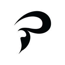 Artistic Letter P Logo Vector