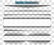  Vector shadow Transparent shadow realistic illustration. Separator page with transparent shadow isolated. Pages vector set.