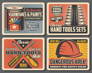 Sticker - Screwdrivers, paint, spanner, wrench. Hand tools