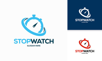 Wall Mural - simple modern stopwatch logo designs template vector