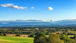 © Philipimage - landscape of Pau city, Pyrenees mountains on background
