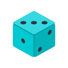 Poster - Small dice icon. Flat illustration of small dice vector icon for web design