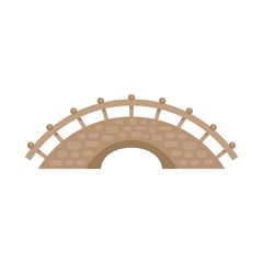 Poster - Bridge building icon. Flat illustration of bridge building vector icon for web design