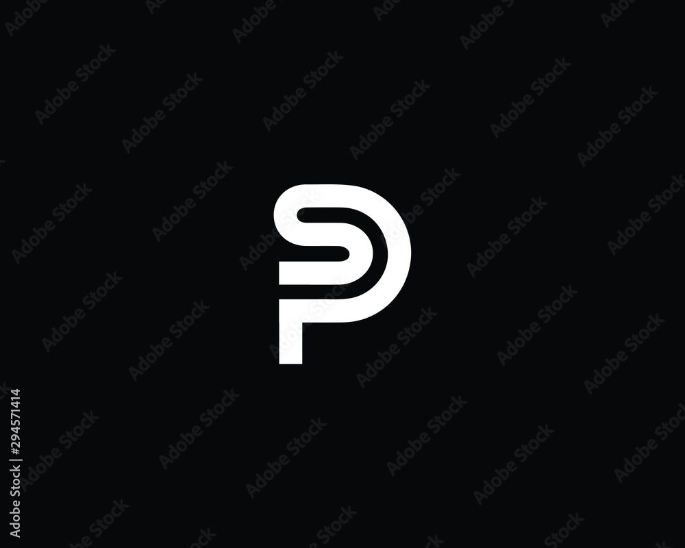 Creative Professional Trendy Letter SP PS Logo Design in Black and ...