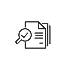 Fototapete - Audit line icon in simple design on a white background