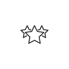 Fototapete - Rating star line icon in simple design on a white background