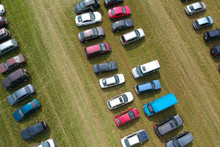 Car Parking On The Lawn, Top View