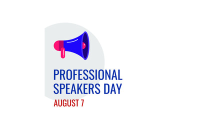 Professional Speakers Day 7 August Megaphone Poster