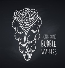 Wall Mural - Hong kong bubble waffle icon