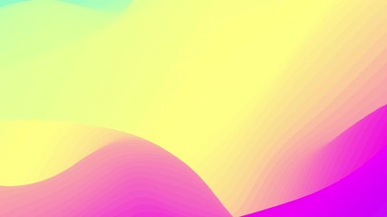 Wall Mural - looped animation. abstract colorful wavy background in bright yellow, violet and blue colors. modern