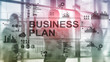Double exposure Business plan and strategy concept.