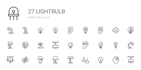 Sticker - lightbulb icons set