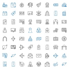 Sticker - invitation icons set