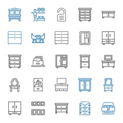 Canvas Print - cabinet icons set