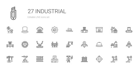 Wall Mural - industrial icons set