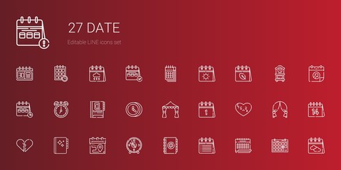 Sticker - date icons set