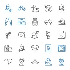 Sticker - couple icons set