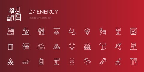 Wall Mural - energy icons set