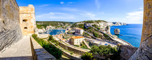 Coastline And Old Town Of Bonifacio On Corsica