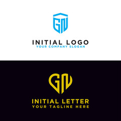 Modern graphic design logo set, GN Inspirational logo design for all companies. -Vectors